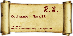Rothauser Margit névjegykártya