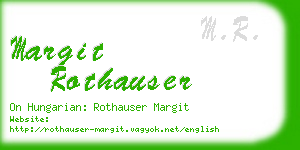 margit rothauser business card